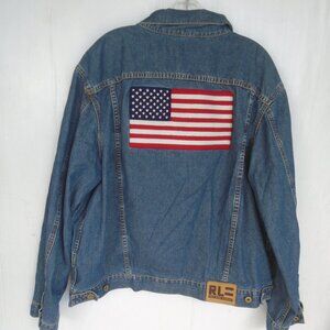Ralph Lauren Polo Jeans Co. Mens Trucker Jeans Jacket Size XL Blue